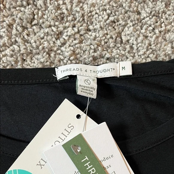 Threads 4 Thought Black Short Sleeve Top - Picture 2 of 8